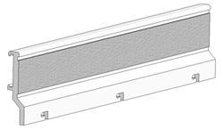 Profil mit Klettband für Flächenvorhänge (Länge von 240 cm)